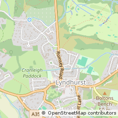 Map of Lyndhurst