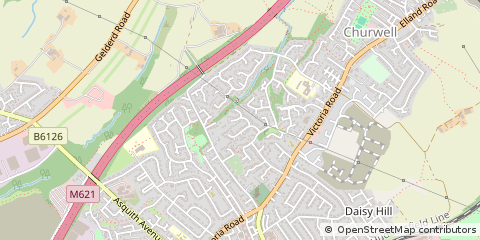 Map of Leeds, West Yorkshire
