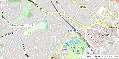 Map of Solihull, West Midlands