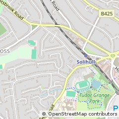 Map of Solihull, West Midlands