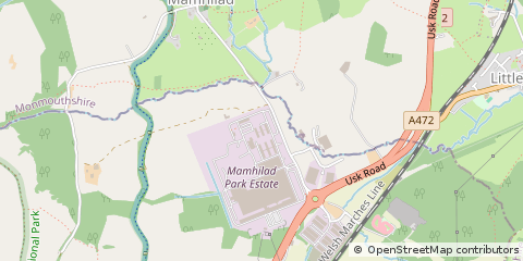 Map of Pontypool, Torfaen