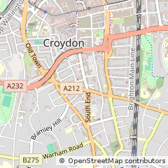 Map of Croydon, Surrey