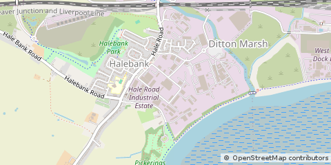 Map of Widnes, Cheshire