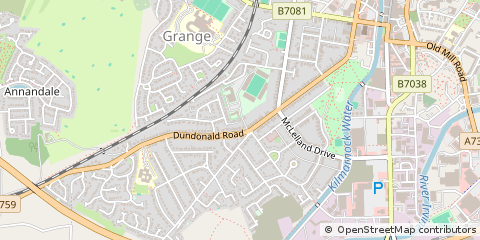 Map of Kilmarnock, Ayrshire