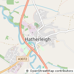 Map of Hatherleigh, Devon