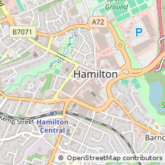 Map of Hamilton, Lanarkshire