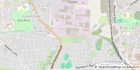 Map of Darlington, County Durham