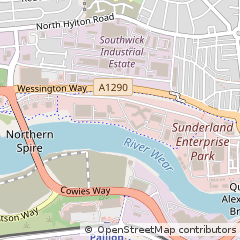 Map of Sunderland