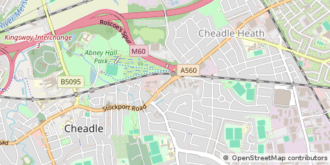 Map of Cheadle, Cheshire
