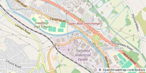 Map of Pontypridd