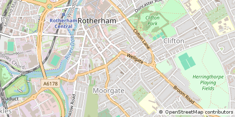 Map of South Yorkshire