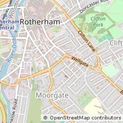 Map of South Yorkshire