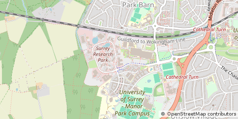 Map of Guildford, Surrey