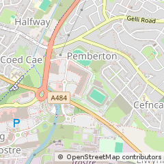 Map of Llanelli, Carmarthenshire
