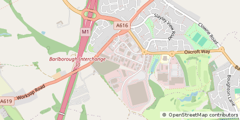 Map of Barlborough, Chesterfield