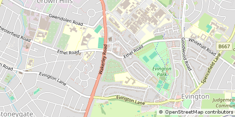 Map of Leicester