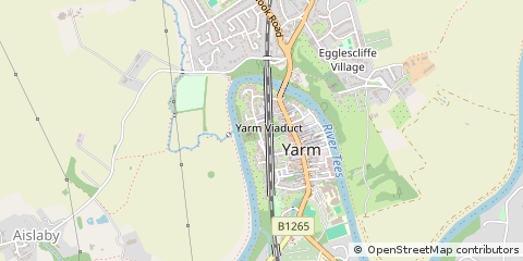 Map of Yarm, North Yorkshire