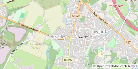 Map of Bursledon, Hampshire