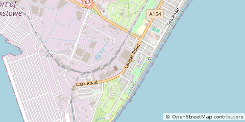 Map of Felixstowe, Suffolk
