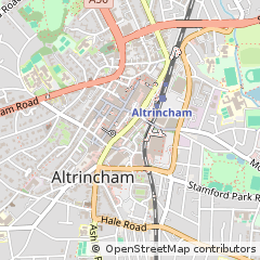 Map of Altrincham, Cheshire