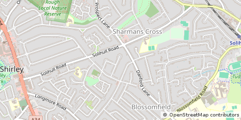 Map of Solihull
