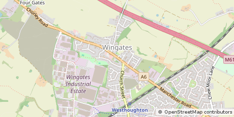 Map of Bolton, Lancs