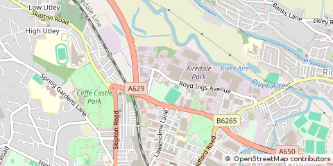 Map of Keighley, West Yorkshire