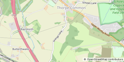 Map of Rotherham, South Yorkshire