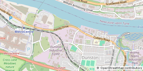 Map of Gateshead, Tyne & Wear