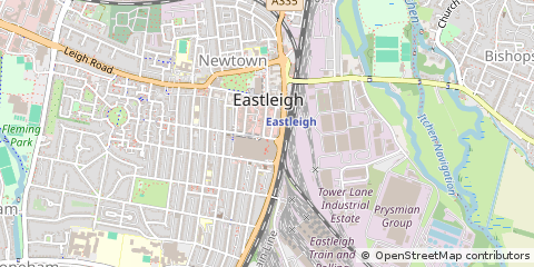 Map of Eastleigh, Southampton