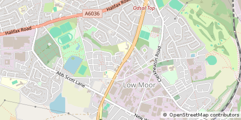 Map of Bradford, West Yorkshire