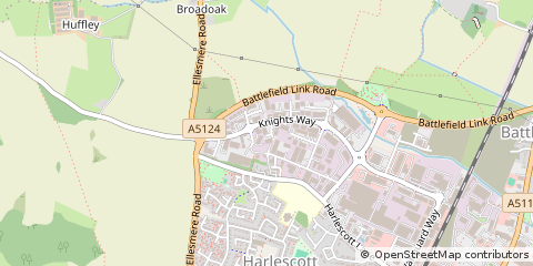 Map of Shrewsbury, Shropshire