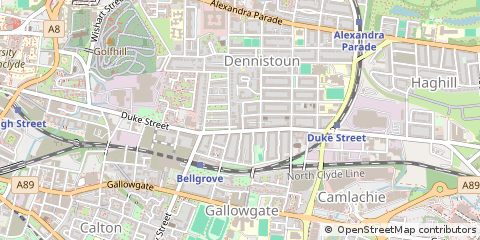 Map of Glasgow, Lanarkshire