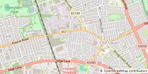 Map of Liverpool, Merseyside