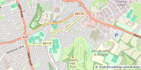 Map of Brislington, Bristol