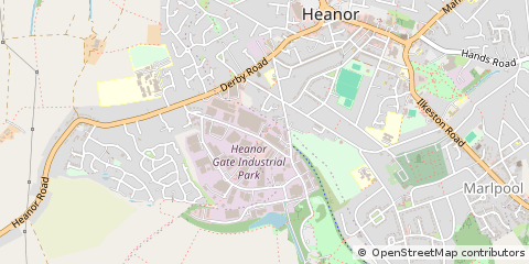 Map of Heanor, Derbyshire
