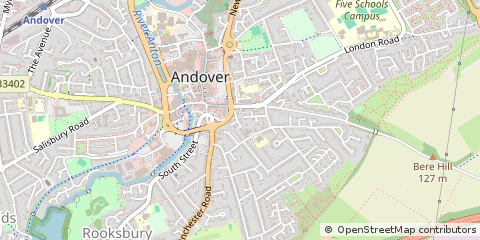Map of Andover, Hampshire