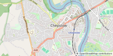 Map of Chepstow, Monmouthshire