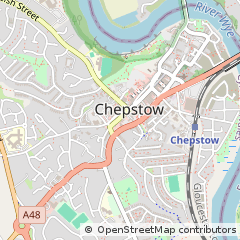 Map of Chepstow, Monmouthshire