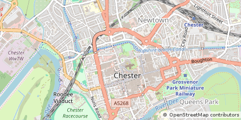 Map of Chester, Cheshire