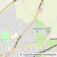 Map of Ruscombe, Reading, Berkshire
