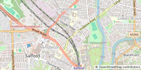 Map of Salford, Greater Manchester