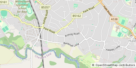 Map of Altrincham, Cheshire