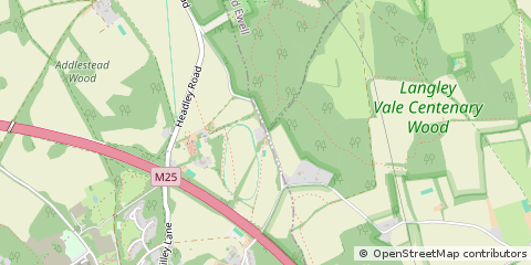 Map of Epsom, Surrey