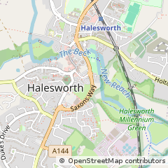 Map of Halesworth, Suffolk