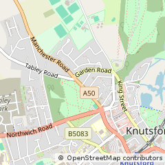 Map of Knutsford, Cheshire