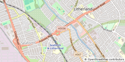 Map of Liverpool, Merseyside