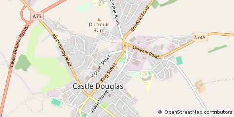 Map of Castle Douglas, Dumfries and Galloway