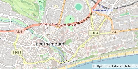 Map of Bournemouth, Dorset