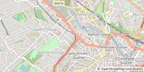 Map of South Yorkshire
